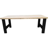 Wood4you - Eettafel Seattle - Industrial wood - hout - Tafel - Keukentafel - Industrieel - 180/90 cm