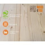 Wood4you - Eettafel New England geschaafd vuren - Wit - Tafel - Keukentafel - Industrieel - 160/90 cm