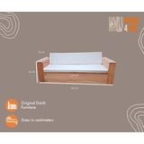 Wood4you - Loungebank Lissabon - Industrial wood - incl kussens 150 cm
