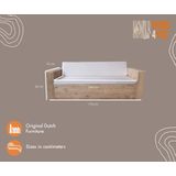 Wood4you - Loungebank Lissabon - Industrial wood - incl kussens -Houten Bank Voor Woonkamer, Eetkamer, Tuin