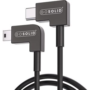 GO SOLID! ® oplaadkabel geschikt voor smartphones Micro USB -> USB C - Zwart