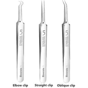 Boeste Ultrafijn Pincet 3-Pack - Los huidproblemen op: Acne, Mee-eters, Haartjes, Puistjes, Splinters en Teken.