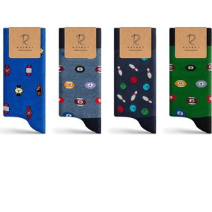 Rafray - Gift Box - Funky Sokken - Premium Katoen - 4 Paar - Maat 40-44