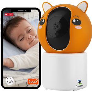 OverSafe© Babyfoon met App - Babyfoon met Camera en App - Baby Monitor - Babyphone - Baby Camera - Huisdier Camera - Babyfoons - Nightvision - FULL HD - WiFi Camera - Hoge Kwaliteit