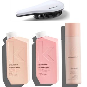 Kevin Murphy - Plumping Set - Wash + Rinse + Doo Over Haarspray + KG Ontwarborstel - Verdikkend Haar Kit - Kevin.Murphy - Doo.Over