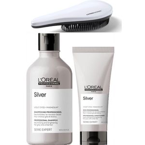 L’Oréal Professionnel - Silver Set - Shampoo + Conditioner + KG Ontwarborstel - Serie Expert Kit - Grijs & Wit Haar