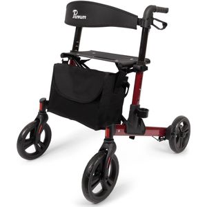 Rollator Riva - Lichtgewicht - Dubbel Opvouwbaar - 6,6 kg - Weggewerkte Remkabels - Lekvrije Banden