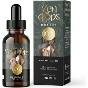 Eureleaf Zendrops CBD Olie 10% voor Paarden – 30ml – Full-Spectrum Hennepolie – Natuurlijk & Vegan