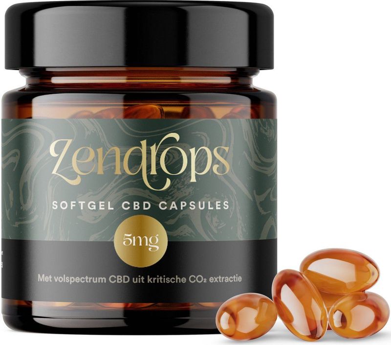 Eureleaf - Zendrops - CBD Softgel Capsules - 5 mg - Natuurlijk Hennepextract