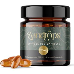 Eureleaf - Zendrops - Softgel Capsules - 20 mg - CBD - 20 Capsules