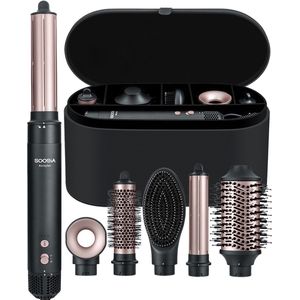Soosia 6-in-1 Airstyler - Fohn & Krultang - Haardroger - Multistyler - Fohnborstel & Krulborstel - Hairwrap