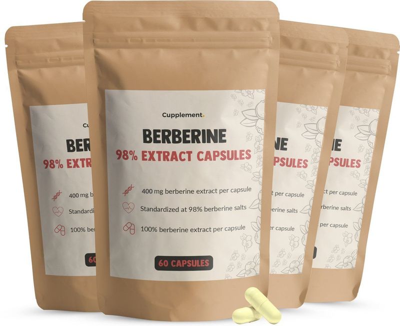 Cupplement - Berberine Extract - 400 mg - Combideal 4x 60 Capsules