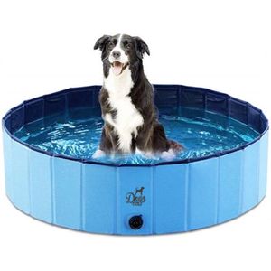 Dogs&Co HondenZwembadje voor huisdieren - Honden zwembad - Hondenbad - Bad voor Honden, Huisdieren en kinderen - Opzet zwembad - 80x20cm - Blauwzwembad 80x20 cm Blauw -