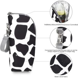 Melkfles Warmhouder - Melkfles Tas - Babyfles – Thermotas –Moedermelk - Isolatietas - koe print