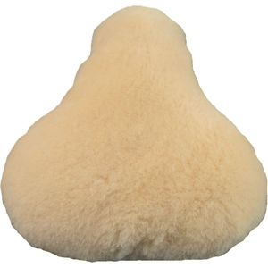 Fietszadel hoes fietszadel-dekje-extra dikke wol-zachte-schapenvacht-hand gemaakt-ongeverfd-medicinaal-geschikt voor bijna alle fietszadels- ca 27 cm -22cm
