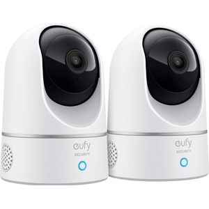 2 x Eufy by Anker 2K Indoor Camera - Zwart en wit,Bundelvoordeel