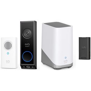eufy Video Doorbell E340 met chime + HomeBase 3 S380 + Extra accu - Bundelvoordeel