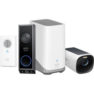 Eufy Video Doorbell E340 met chime + HomeBase 3 S380 + Eufycam 3 - Voordeelbundel
