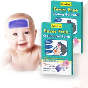 Koortsvrije verkoelende gelpleister - koorts - pijnverlichting - Koortsverlager - Verzacht Hoofdpijn - koorts hulp - koelstickers - ijs sticker -