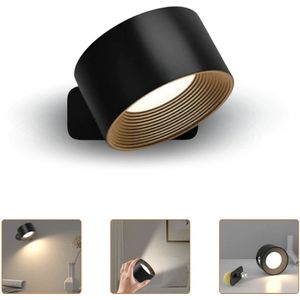 Homezie Wandlamp | 3 Kleur-temperaturen | Aanraak-bediening | Verstelbare helderheid | USB oplaadbaar