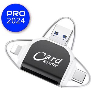 Blistiq SD Pro Cardreader - 4 in 1 - Geschikt Voor iPhone en Samsung