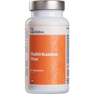Nutribites - Multivitamine Man - 60 Plantaardige Capsules - Essentiële Vitamines en Mineralen