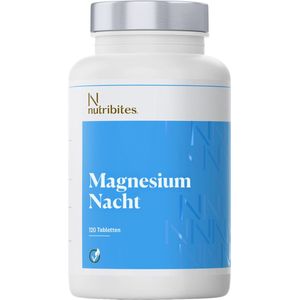 Nutribites - Magnesium Nacht - Supplement - 60 Tabletten - Ondersteunt een Goede Nachtrust