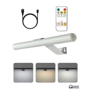 Oplaadbare Schilderijverlichting - Draadloze Wandlamp - Draadloze Schilderijverlichting Oplaadbaar - Touch en remote - Dimbaar LED 3000K/4000K/6500K - Oplaadbare Schilderijlamp Snoerloos - Sterke Accu Schilderijlamp - Wit