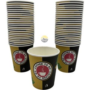 KURTT - Koffiebekers to go - Koffiebeker karton - Drinkbeker - 8oz - 500 stuks - video