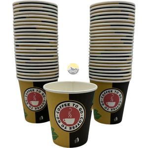 KURTT - Koffiebekers to go - Koffiebeker karton - Drinkbekers - 7oz - 180ml - 500 stuks