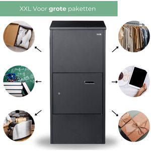 Smart PakketPanda® Pakketbrievenbus - Pakketbox - XXL - Pakket brievenbus Met App