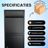 ParcelXL® - Pakketbrievenbus - Pakketbox - Vrijstaand - Brievenbus Hangend - XXL - Post & Pakketten