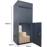 ParcelXL® - Pakketbrievenbus - Pakketbox - Vrijstaand - Brievenbus Hangend - Antraciet - XXL - Post & Pakketten
