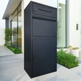 ParcelXL - DuoBox - Pakketbrievenbus - Apart Postvak - Vrijstaande Pakketbox - Zwart