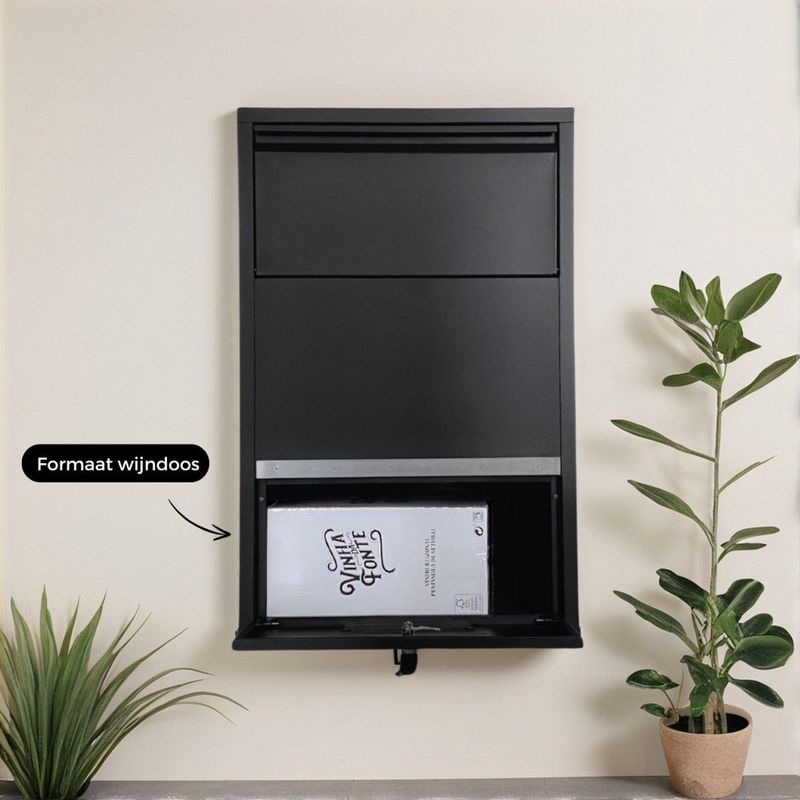 ParcelXL - Pakketbrievenbus - Zwart - Vrijstaand - Pakketbox