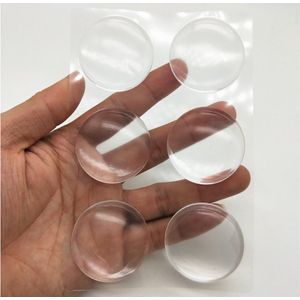 Hypify® | Zelfklevende Muurbeschermers | 6 Stuks | Transparant | 4cm dia | Deurbescherming | Deurstoppers | Muurbeschermer | Muurbescherming | Deurstoppers | Siliconen deurstoppers | Deurklink | Flexibel | Deurbeschermer