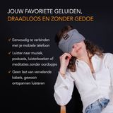 Slowwave - Premium Bluetooth Slaapmasker - Grijs - 100% Verduisterend - Inclusief Timer-functie