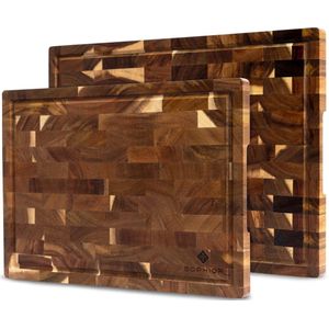 Excellent Houseware bamboe snijplanken met metalen standaard