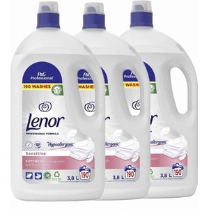 Lenor Professional Wasverzachter Sensitive - 570 wasbeurten - 3x 3,8L