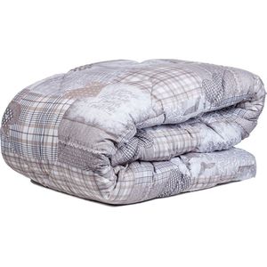 Lazy Dekbed Zonder Overtrek - Teddy Rib - Grijs | Dekbed Discounter