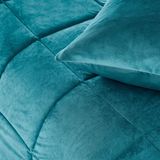 Zelesta - Velvetbed - Petrol - Dekbed zonder Overtrek - Wasbaar Hoesloos Dekbed - All Year Winterdekbed & Zomerdekbed