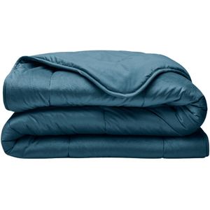 Zelesta - Velvetbed - Petrol - Dekbed zonder Overtrek - Wasbaar Hoesloos Dekbed - All Year Winterdekbed & Zomerdekbed