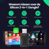 Siltcon - 2-in-1 Carplay Dongle - Draadloos - Zwart