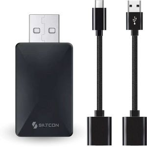 Siltcon - 2-in-1 Carplay Dongle - Draadloos - Zwart