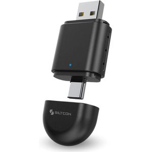 Siltcon - 2-in-1 Carplay Dongle - Zwart - USB - USB-C