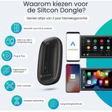 Siltcon - 2-in-1 Dongle - Geschikt voor Draadloos Carplay en Android Auto - USB-A en USB-C - Ultra Compact