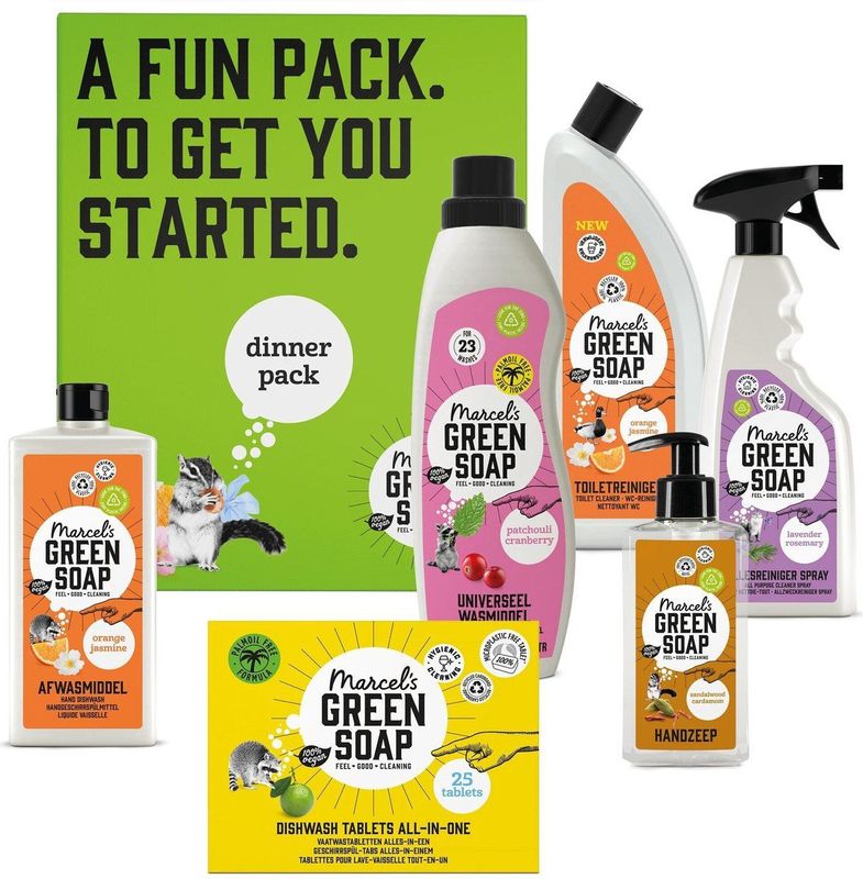 Marcel's Green Soap Dinner pack 6 x 1 stuk