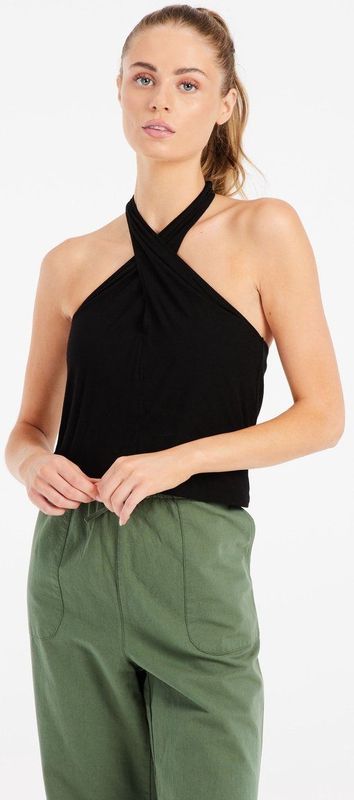 Protest - Prtalena - Haltertop - True Black - 95% Rayon, 5% Elastaan