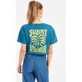 Protest - Prtalpha - T-shirt - Surfing Blue - 100% Katoen - Relaxte Pasvorm