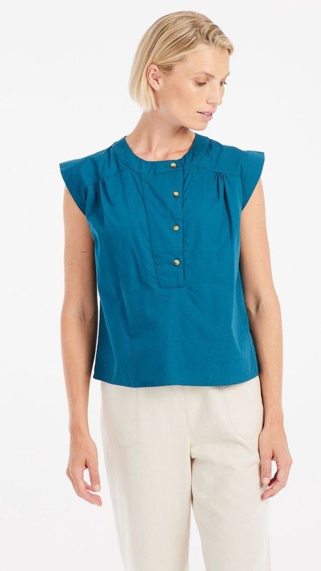 Protest - Prtjana - T-Shirt - Surfing Blue - 100% Katoen, Ademend, Lichtgewicht